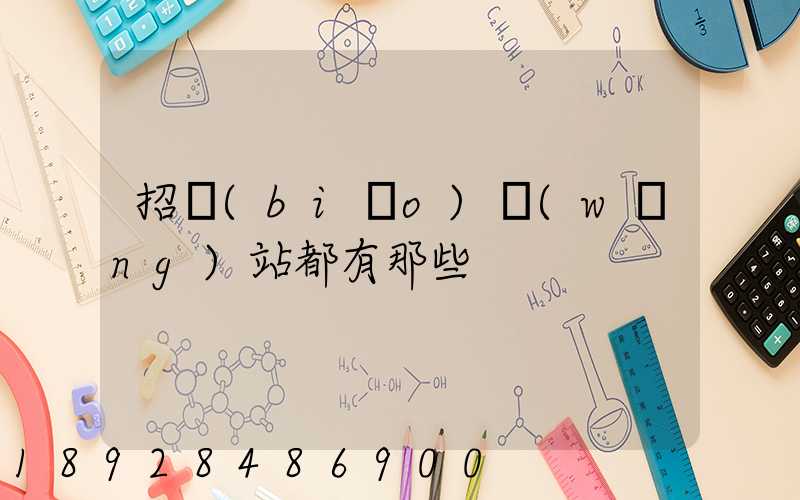 招標(biāo)網(wǎng)站都有那些