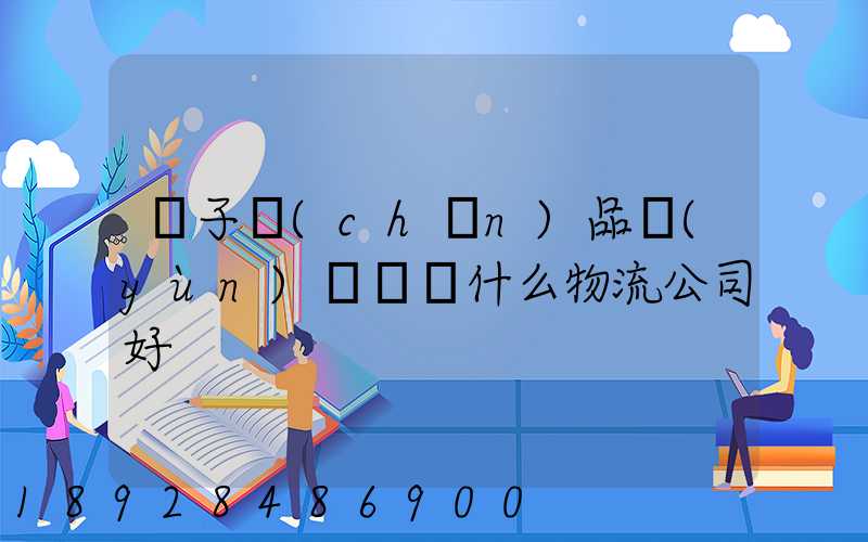電子產(chǎn)品運(yùn)輸選擇什么物流公司好